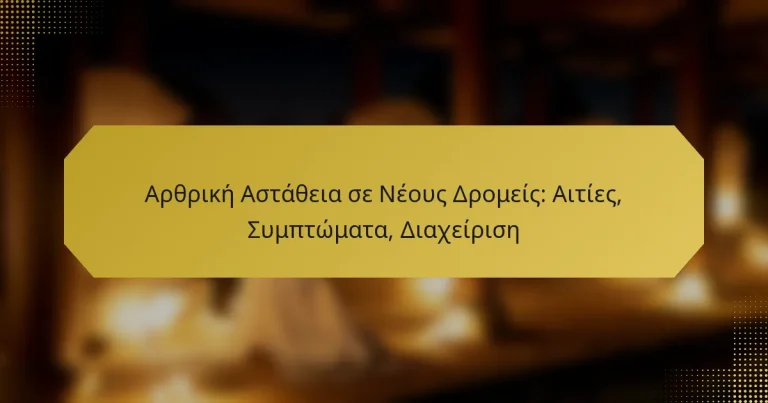 Αρθρική Αστάθεια σε Νέους Δρομείς: Αιτίες, Συμπτώματα, Διαχείριση
