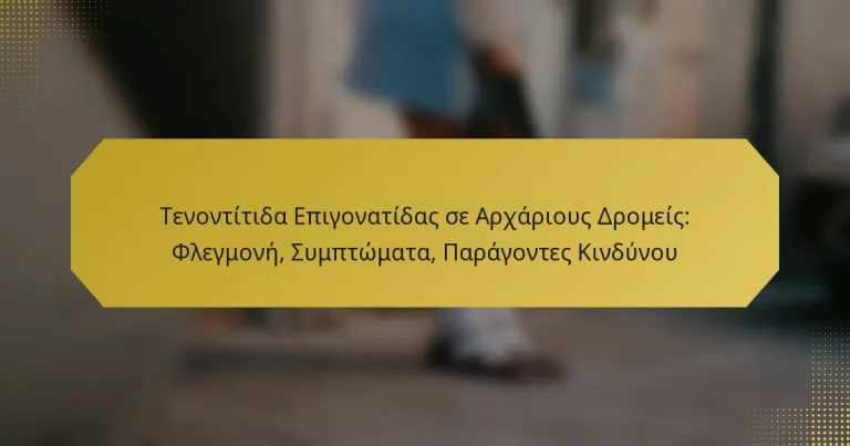 Τενοντίτιδα Επιγονατίδας σε Αρχάριους Δρομείς: Φλεγμονή, Συμπτώματα, Παράγοντες Κινδύνου