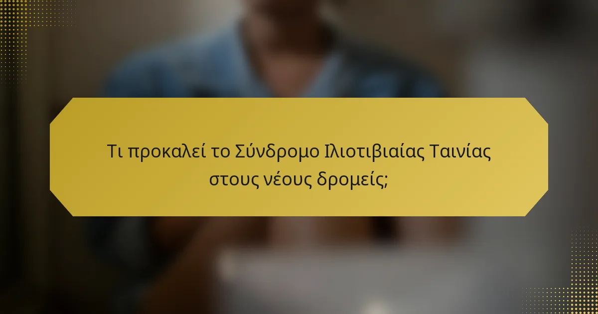 Τι προκαλεί το Σύνδρομο Ιλιοτιβιαίας Ταινίας στους νέους δρομείς;
